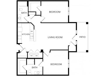 2 beds, 2 baths, 1,179 sqft, $1,960