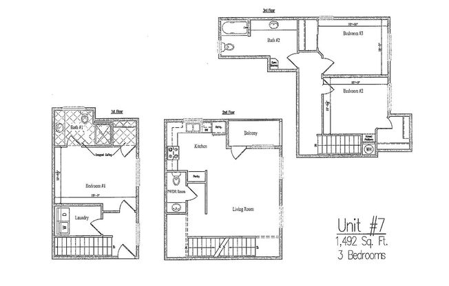 3 beds, 2.5 baths, $2,400, Unit 7