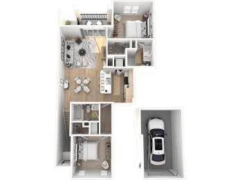 2 beds, 2 baths, 1,095 sqft, $2,668