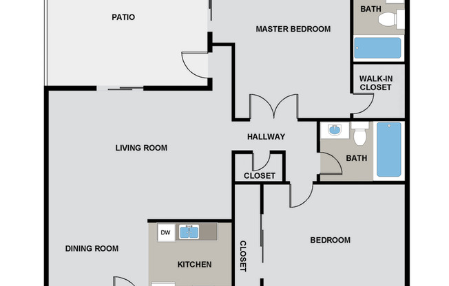 2 beds, 2 baths, 1,074 sqft, $2,915, Unit 180