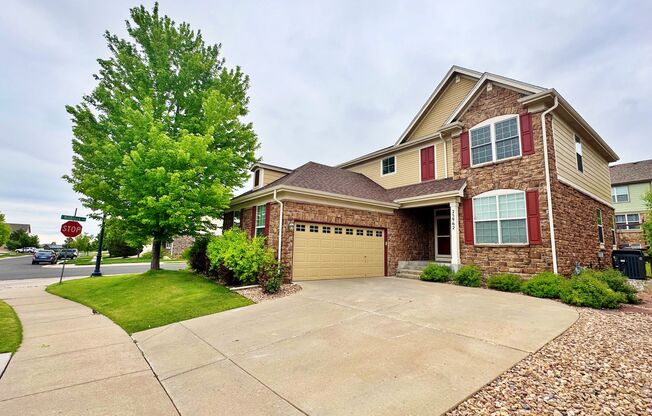 Welcome to Serenity Ridge Corner Lot 3 Bed + Bonus Room 2.5 Bath 2 Car Garage in Cherry Creek Schools