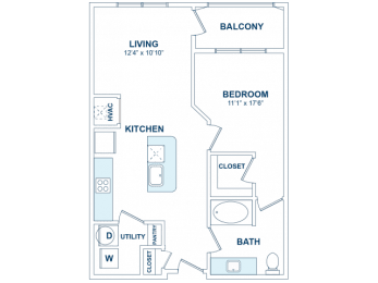 1 bed, 1 bath, 699 sqft, $1,260