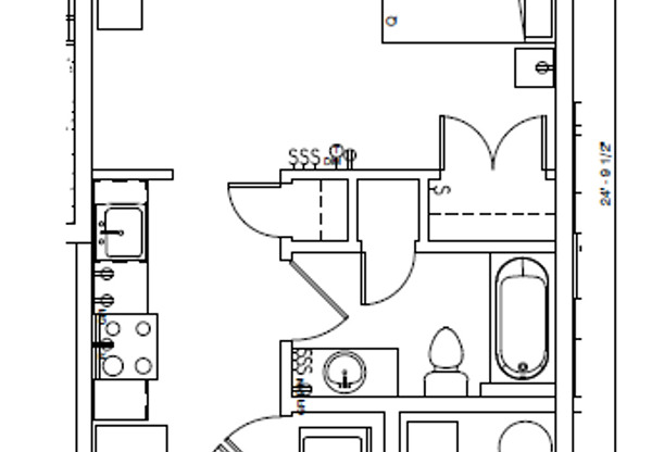 Studio, 1 bath, 384 sqft, $1,175, Unit 402