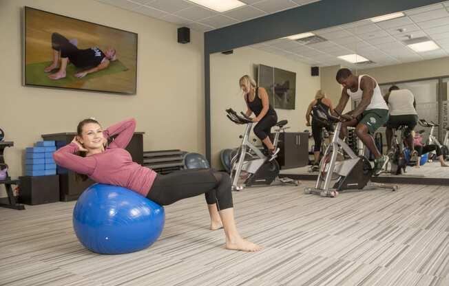 Fitness Studio at the Heights Apartments near Eastwood Towne Center