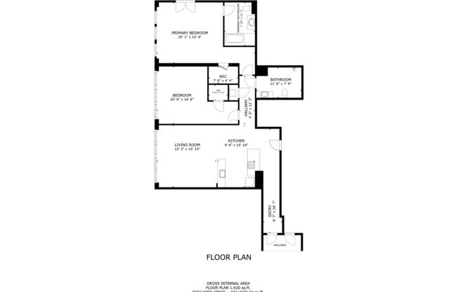 2 beds, 2 baths, 1,430 sqft, $2,736, Unit 100-301