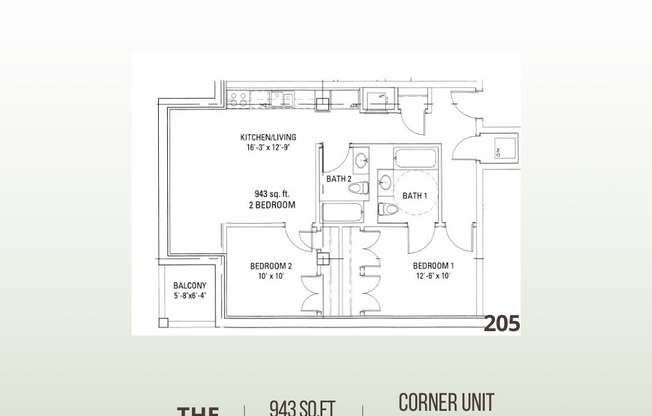 2 beds, 2 baths, 908 sqft, $3,550, Unit 952-205