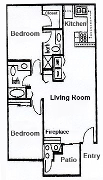 2 beds, 2 baths, 950 sqft, $1,750, Unit CG303