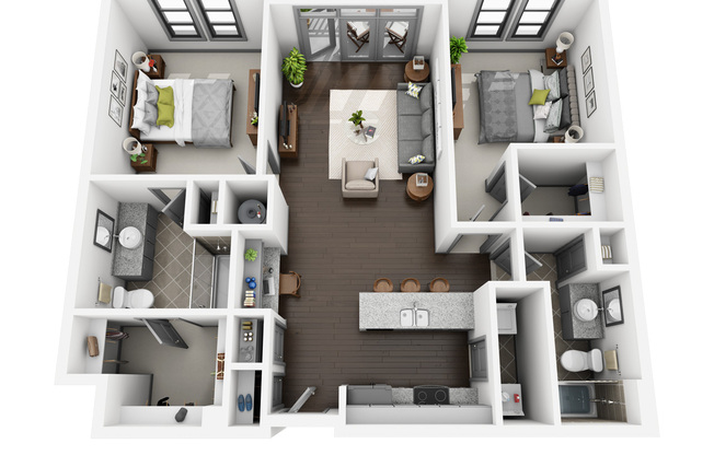 2 beds, 2 baths, 1,145 sqft, $1,862