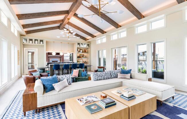 Social gathering and event room with under-counter refrigerator, ice maker, and warming drawer.