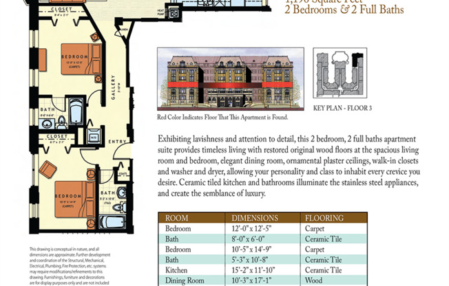 2 beds, 2 baths, 1,541 sqft, $2,375