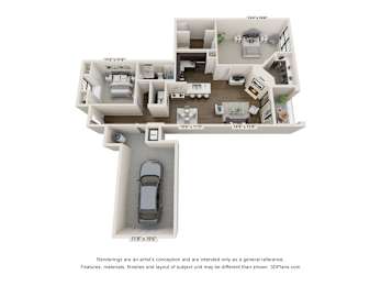 2 beds, 2 baths, 1,246 sqft, $2,018