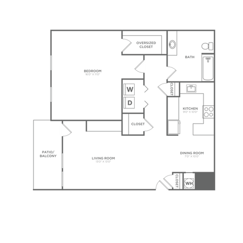 1 bed, 1 bath, 850 sqft, $1,267