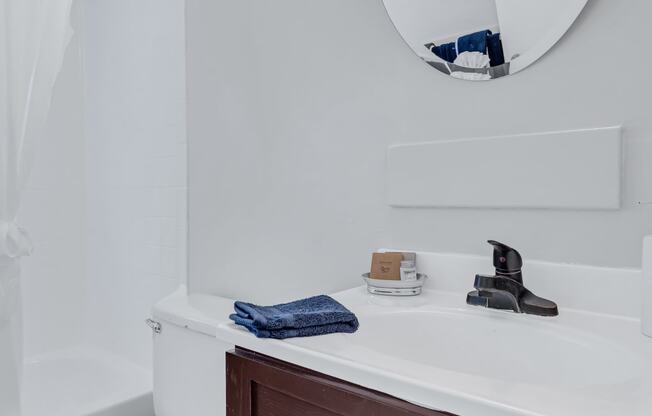 a bathroom with a toilet and a sink and a mirror