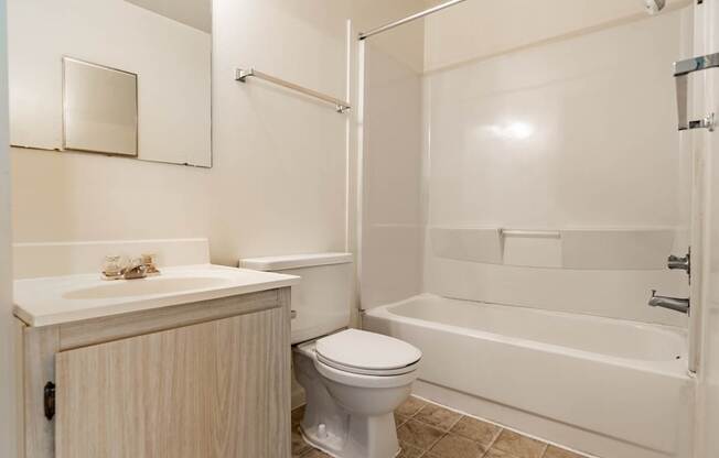 A white toilet sits next to a sink in a bathroom