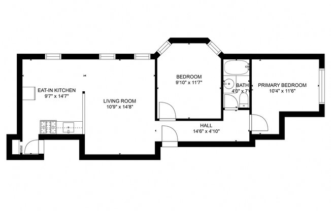2 beds, 1 bath, 750 sqft, $1,500