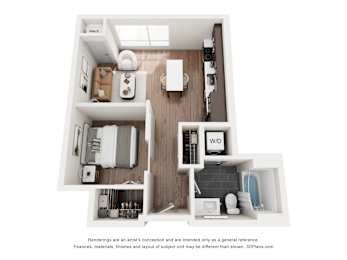 1 bed, 1 bath, 570 sqft, $1,340