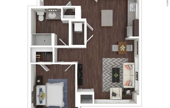 1 bed, 1 bath, 887 sqft, $4,195, Unit 332