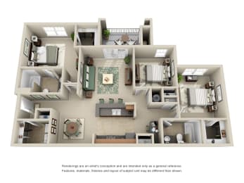 3 beds, 2 baths, 1,277 sqft, $1,884
