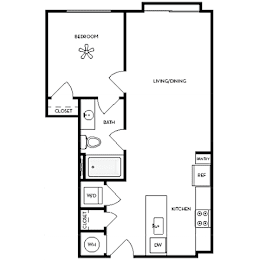 1 bed, 1 bath, 672 sqft, $1,761