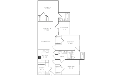 3 beds, 3 baths, 1,492 sqft, $1,395