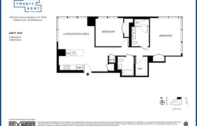 2 beds, 2 baths, $8,095, Unit 810N