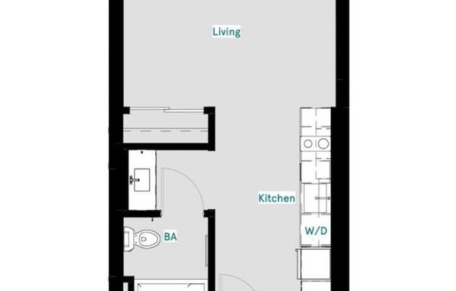 Studio, 1 bath, 388 sqft, $1,095, Unit 610