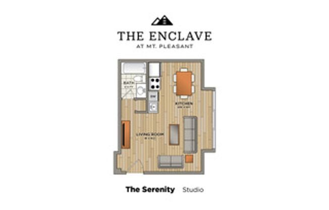 Studio, 1 bath, 495 sqft, $1,183, Unit 6500-A1