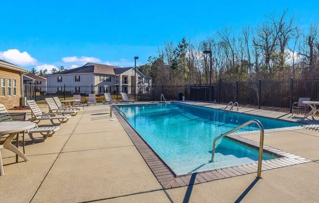 Pool area at Park Pines Apartments, Mississippi