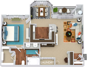 1 bed, 1 bath, 811 sqft, $1,179
