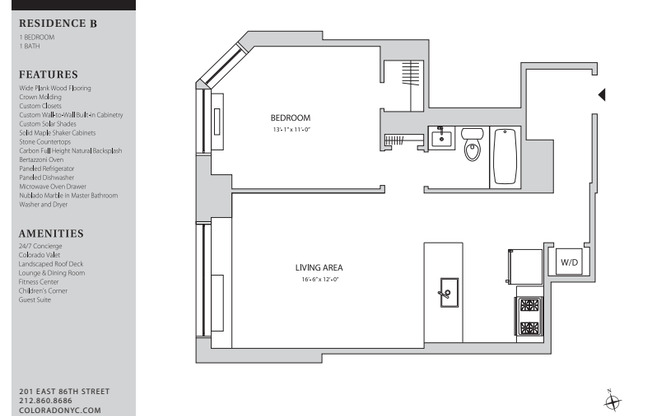 1 bed, 1 bath, $5,795, Unit 23B3