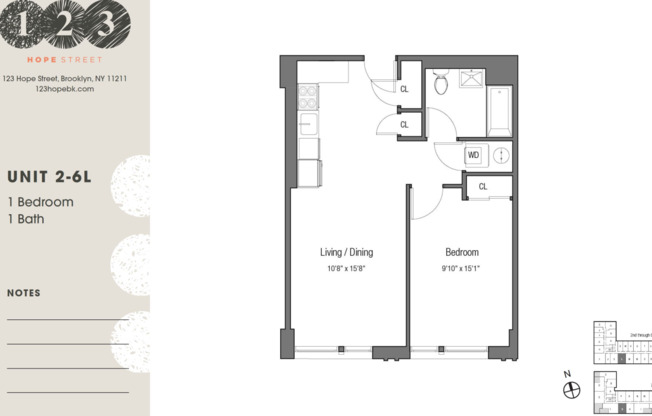 1 bed, 1 bath, $4,250, Unit 3L