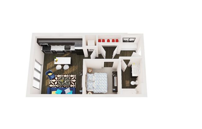1 bed, 1 bath, 485 sqft, $1,315, Unit 708