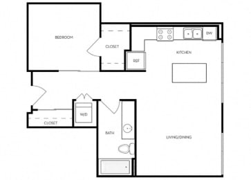 1 bed, 1 bath, 656 sqft, $2,245