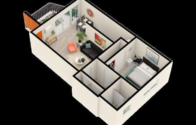 1 bed, 1 bath, 650 sqft, $1,370, Unit 201