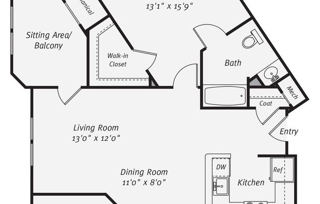 2 beds, 2 baths, 1,100 sqft, $3,793