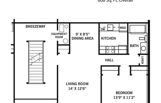 1 bed, 1 bath, 868 sqft, $1,780, Unit 230