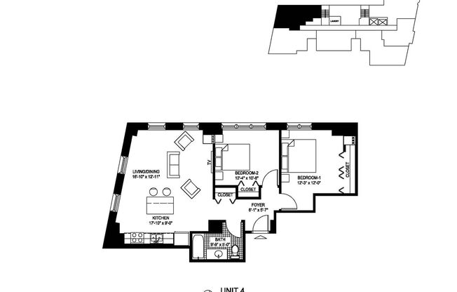 2 beds, 1 bath, 1,000 sqft, $1,975, Unit 404