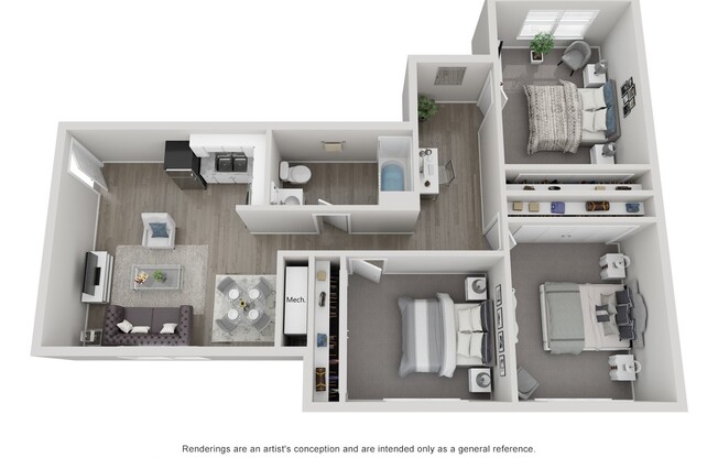3 beds, 1 bath, 1,300 sqft, $1,400
