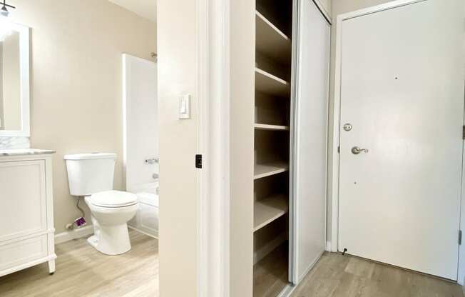 Bathroom With Adequate Storage at The Morgan, Lafayette, 94549