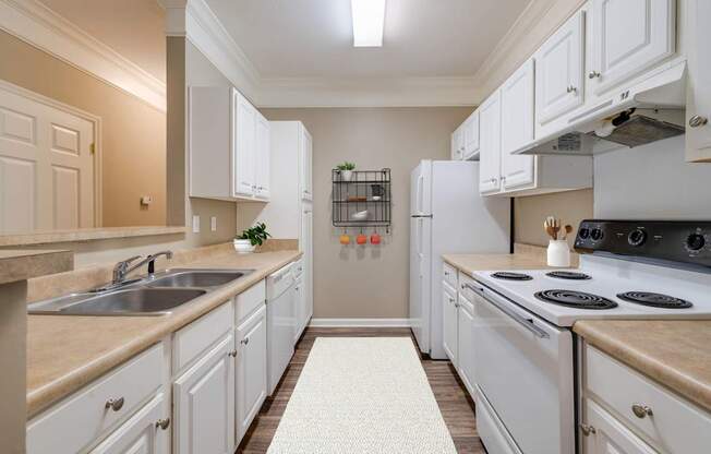 Kitchen with White Appliances