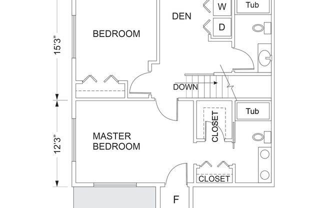 2 beds, 2.5 baths, 1,358 sqft, $1,795, Unit 5601-205