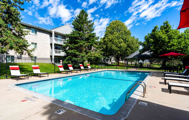 the swimming pool at our apartments