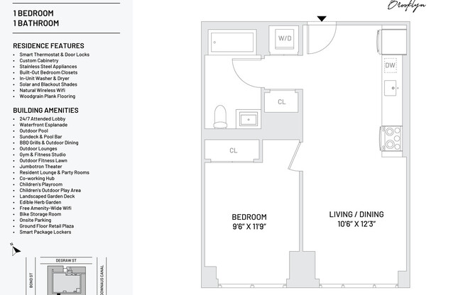 1 bed, 1 bath, $4,450, Unit 519