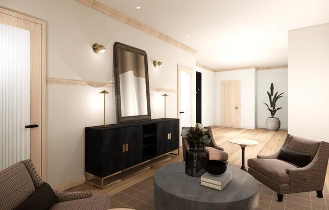 Find a quiet retreat in the second floor resident lounge.