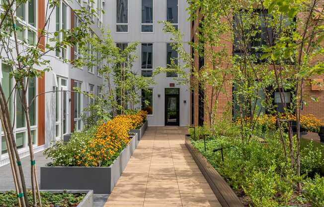 The Warren Apartments courtyard