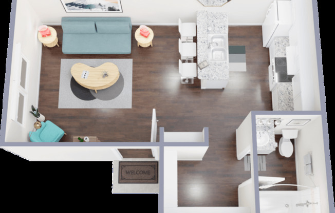 Studio, 1 bath, 395 sqft, $650