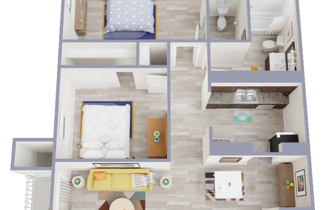 2 beds, 1.5 baths, 885 sqft, $1,194