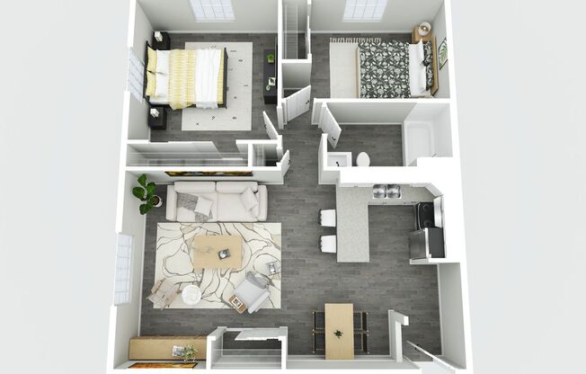 2 beds, 1 bath, 850 sqft, $1,199, Unit CC104