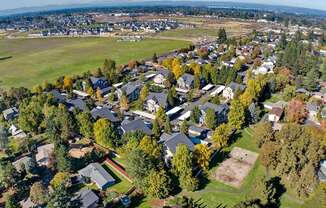 Aerial View Masters Aloha OR Apartment Community