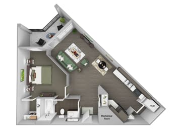 1 bed, 1 bath, 737 sqft, $1,467